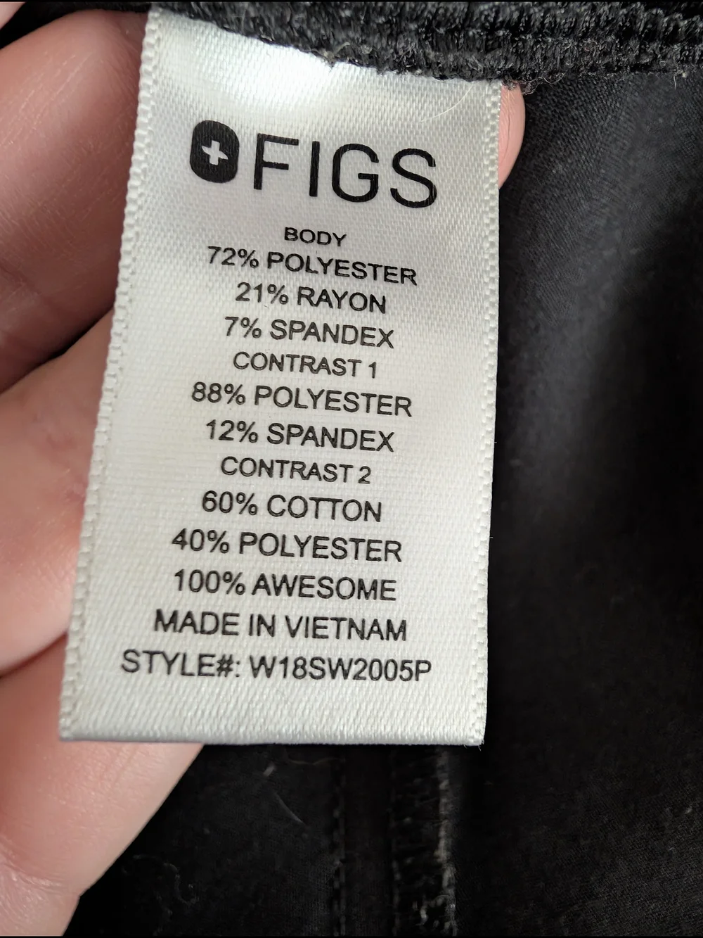 Figs Black Women's Scrub Bottoms M/P